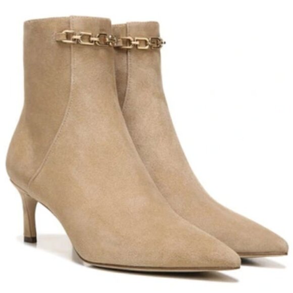 Naturalizer Frida Leather Chain Hardware Dress Booties - Picture 1 of 9